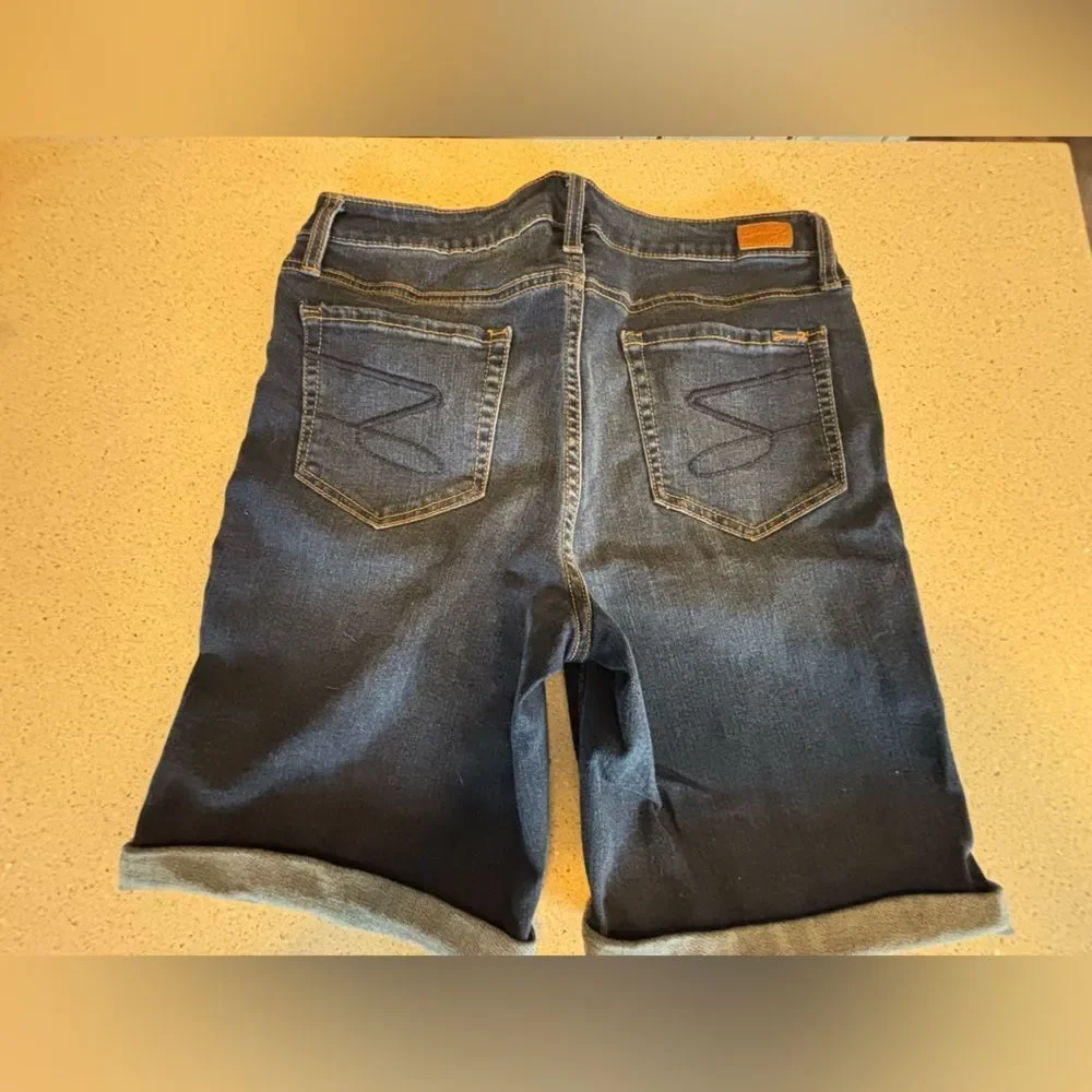 Dark Blue Denim Bermuda Shorts by Seven